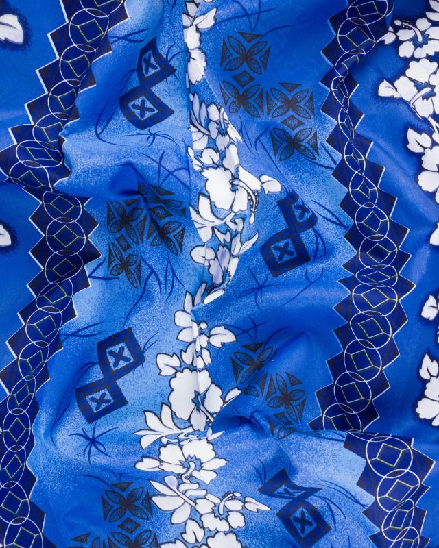 Tissu Polynésien HAERE Bleu - Tissushop
